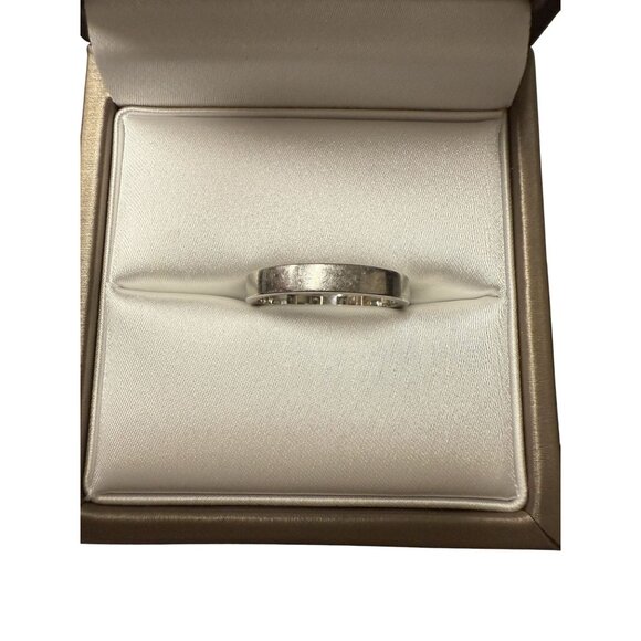 Bvlgari Platinum Diamond Band Ring With Original Box & Packaging - Picture 2 of 10